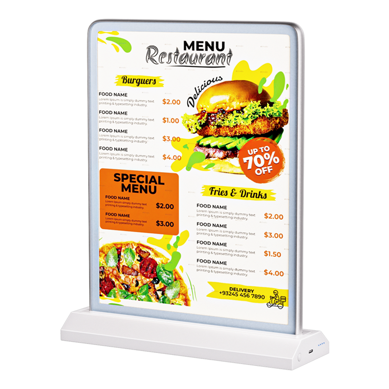 A4 Size Rechargeable Desktop LED Display Light Boxes – LC Sign